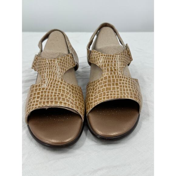 SAS Womens Comfort Shoes Suntimer Sandals Size 10 Beige Animal Print Slingback - Picture 4 of 10